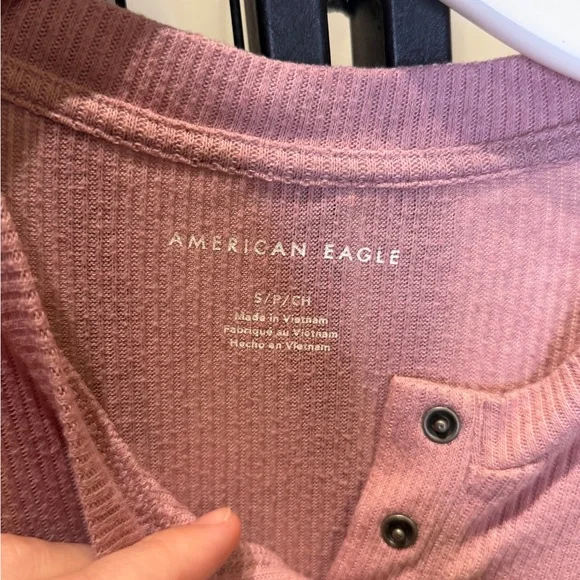 American Eagle Outfitters‎ Pink Ribbed Crop Top - Picture 4 of 4